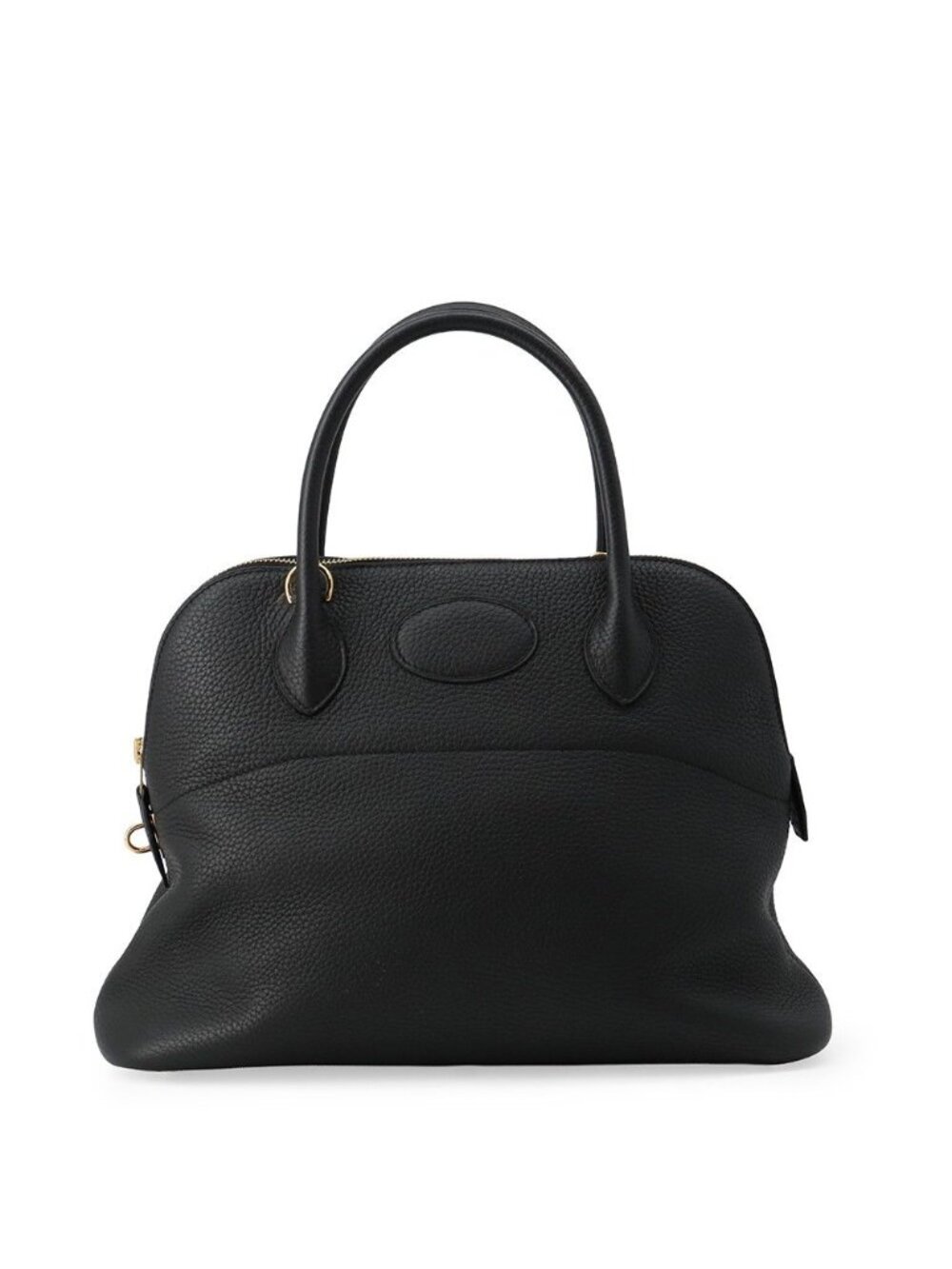 Hermes Handbag Bolide 31 Black Gold Taurillon Clemence 2-Way